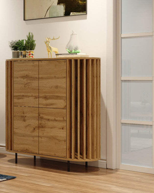 Komoda CIRKLE 136 Z Lamelami Do Salonu Pokoju Biura