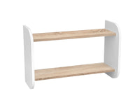 Lendo Półka Wisząca Podwójna 60 cm Biało-Sonoma Laminowana