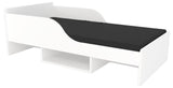 Łóżko Dziecięce Smile 160x80 białe solidne z półką i materacem