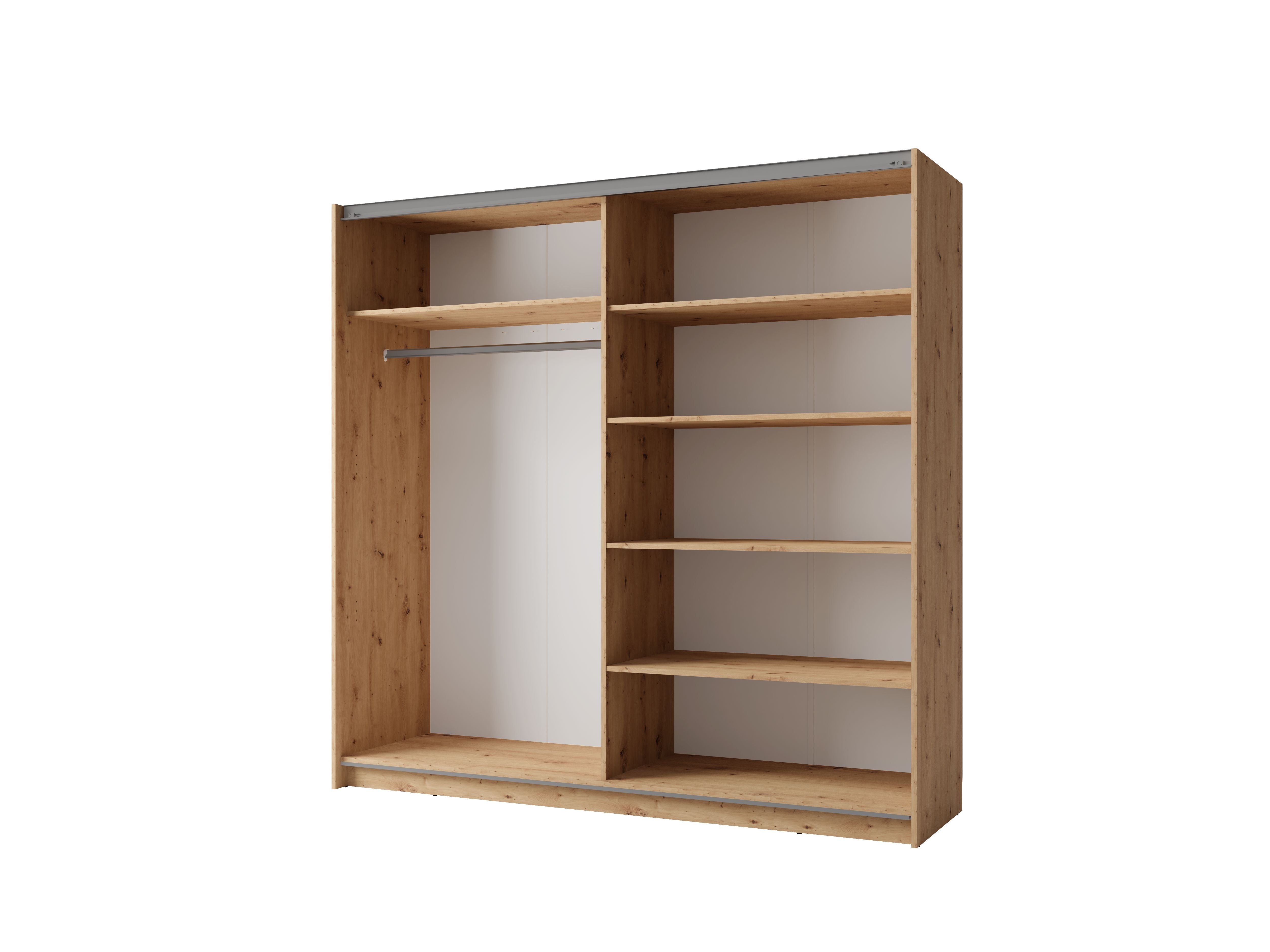Szafa przesuwna z lustrem STELLAR 200 cm - Dąb Artisan
