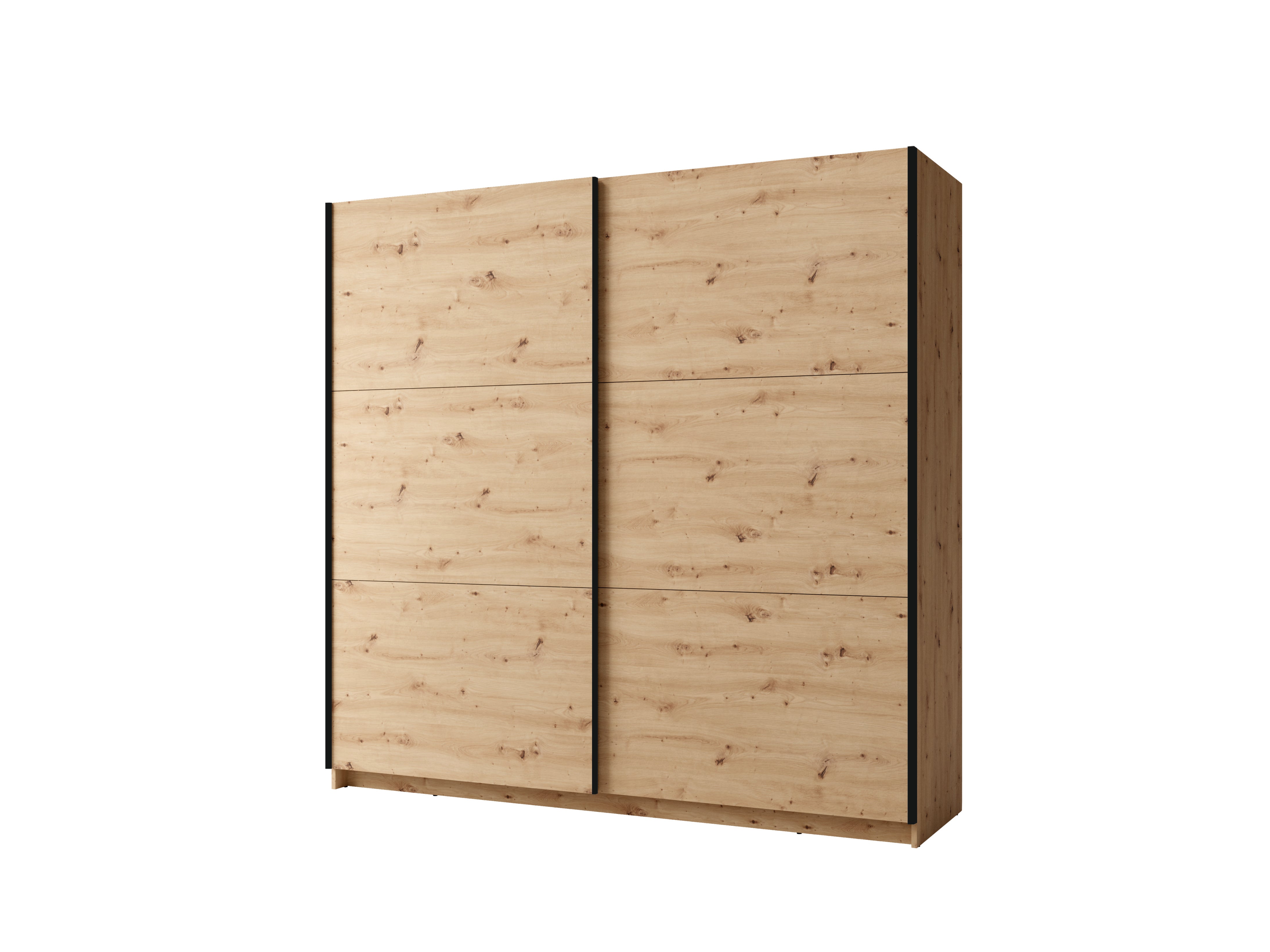 Szafa przesuwna z lustrem STELLAR 200 cm - Dąb Artisan