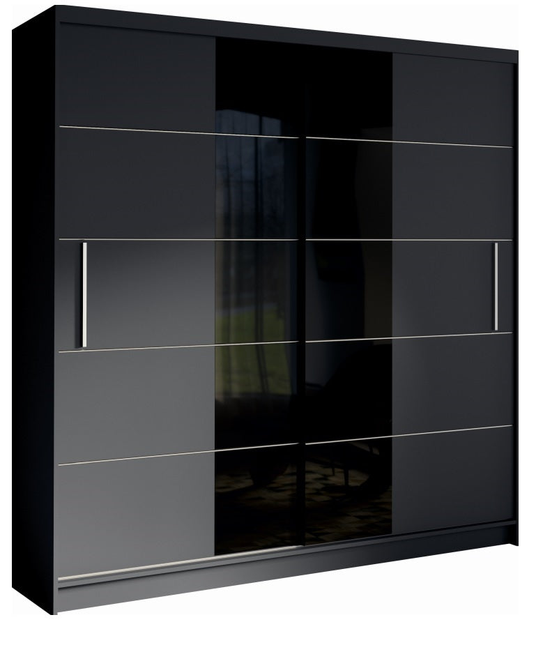 Szafa przesuwna GLOOM 200 cm - Szary Grafit