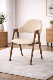 Krzesło MARK - beżowe klasyczne krzesło do jadalni biura i salonu