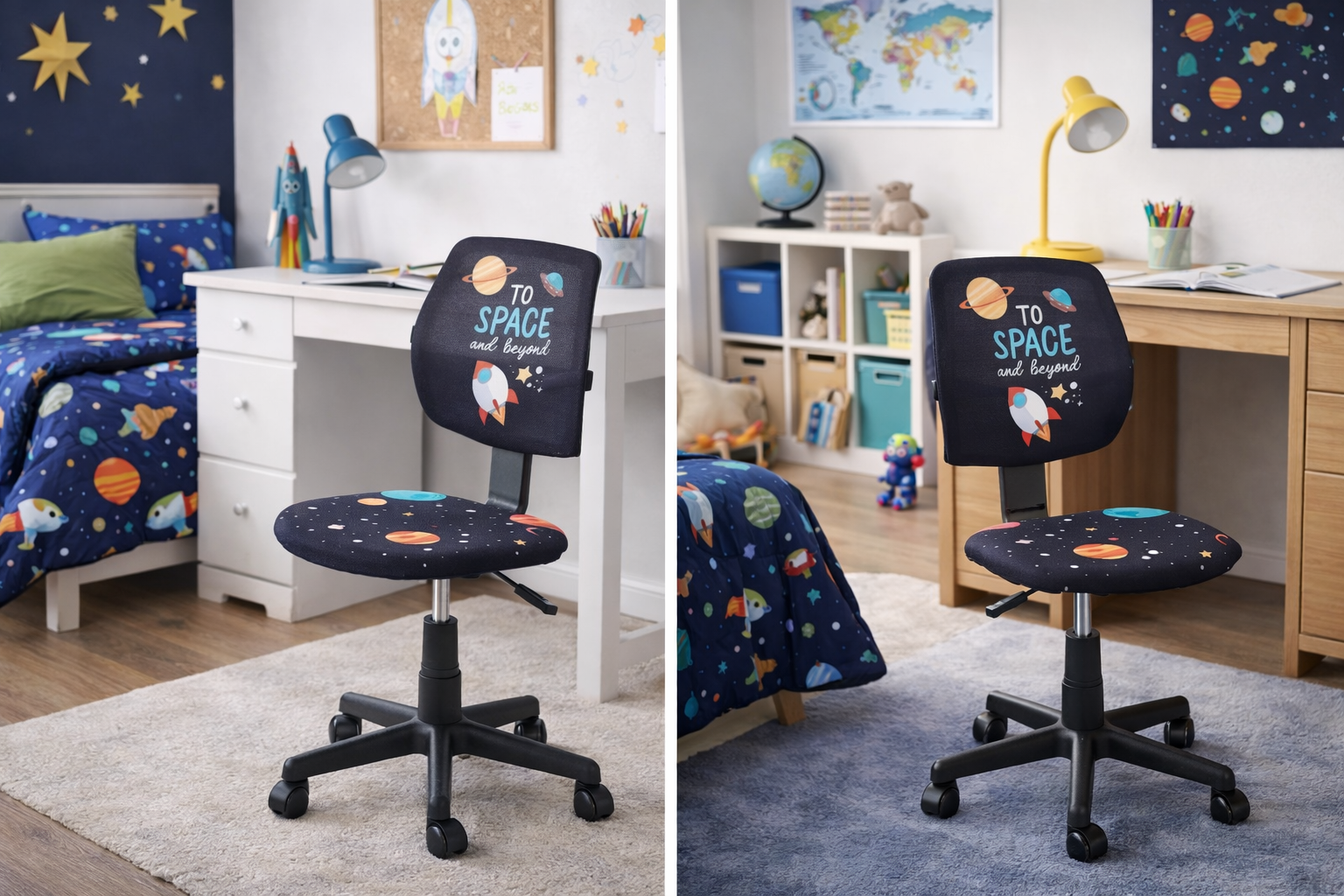 Fotel NIKO – młodzieżowy fotel obrotowy w pokoju dziecięcym, idealny do nauki i zabawy.