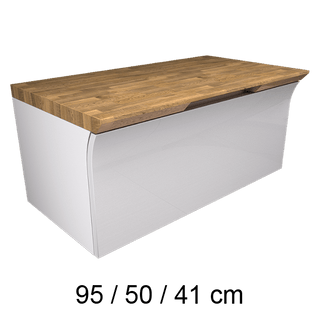 Szafka Łazienkowa Pod Umywalkę 95/50/41 Blat Dębowy