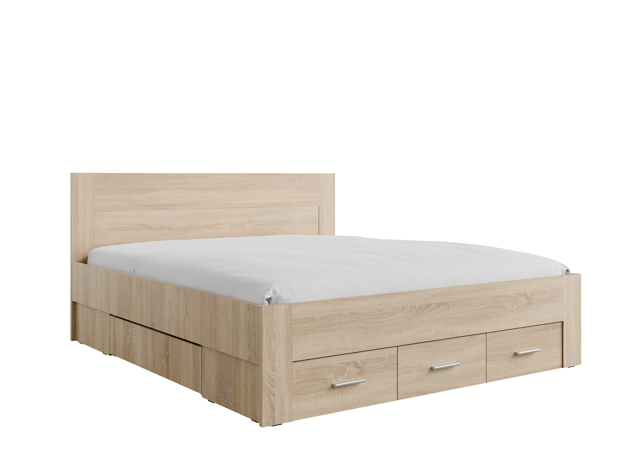 Łóżko 180x200 RIVIERA z szufladami - Dąb Sonoma