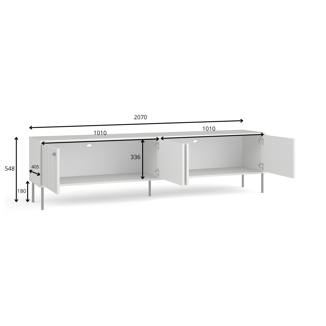 Szafka RTV NEXUS 207 cm - kolor szary
