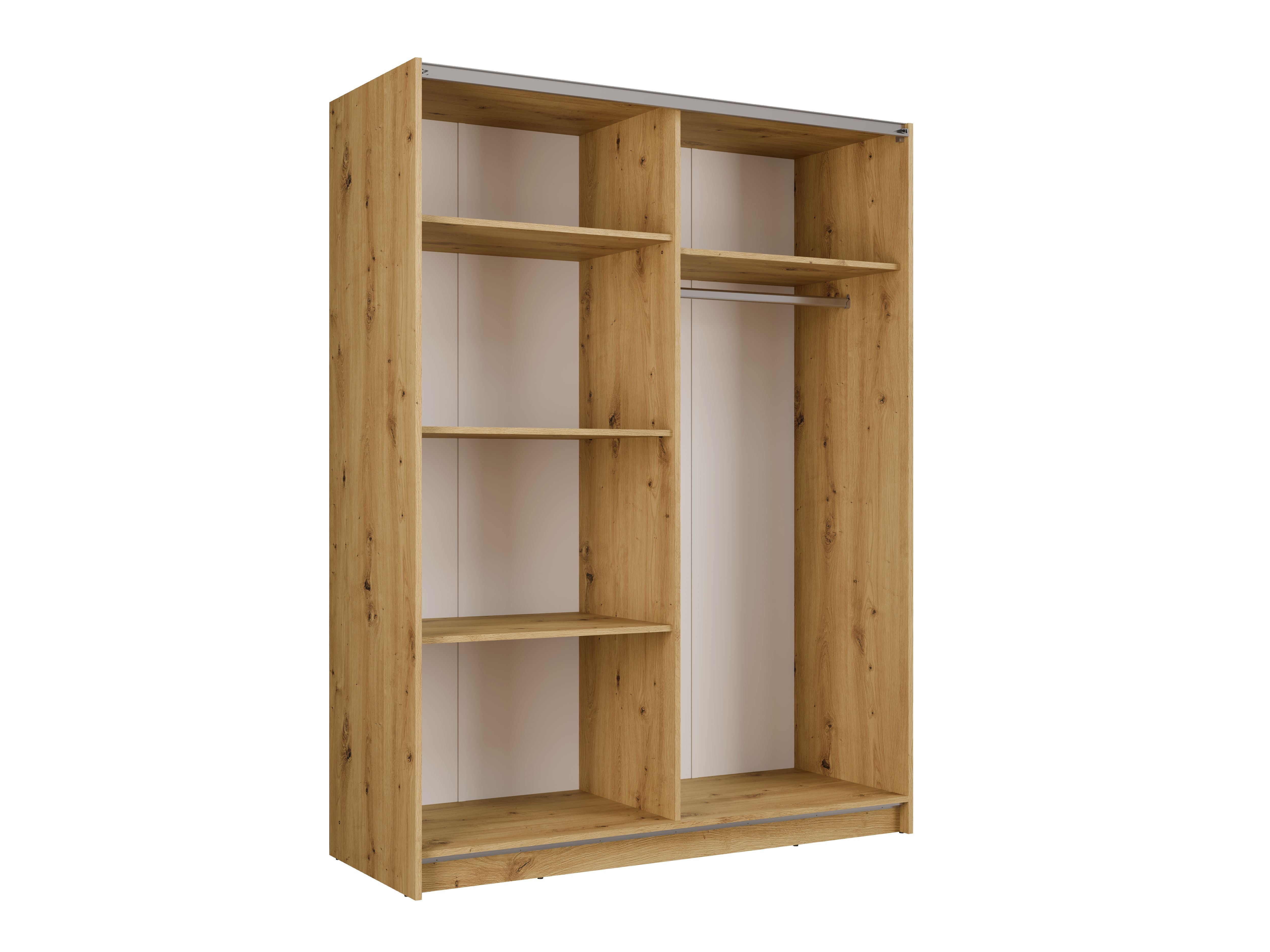 Szafa przesuwna AXION 150 cm z lustrem - Dąb Artisan