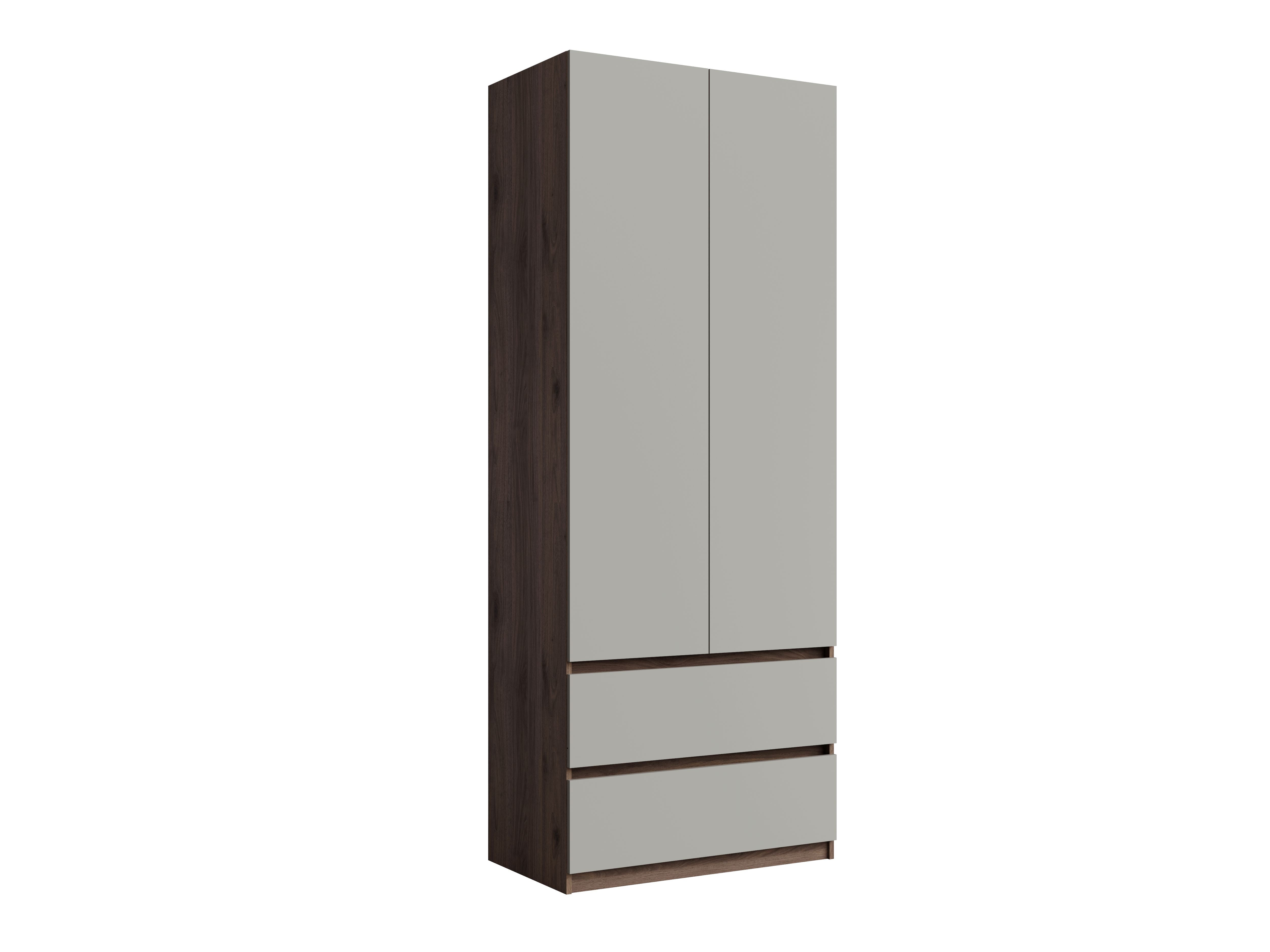 Szafa dwudrzwiowa APOLLO 90 cm - Orzech / Szary
