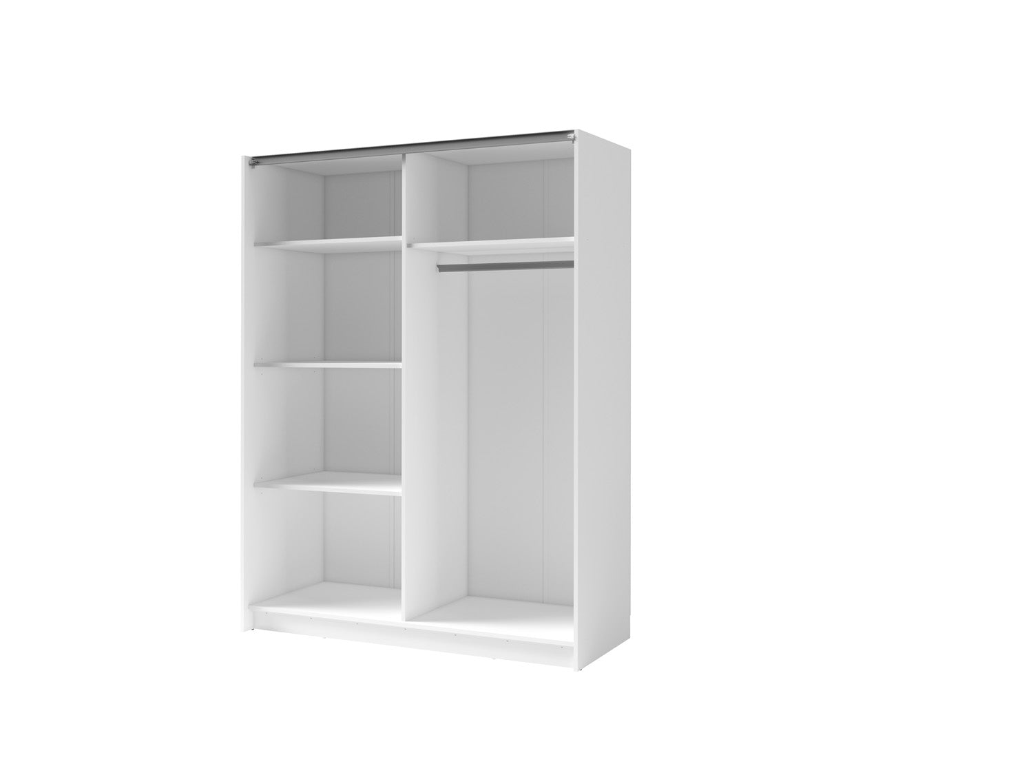 Szafa przesuwna AXION 200 cm z lustrem - Biały / Dąb Artisan