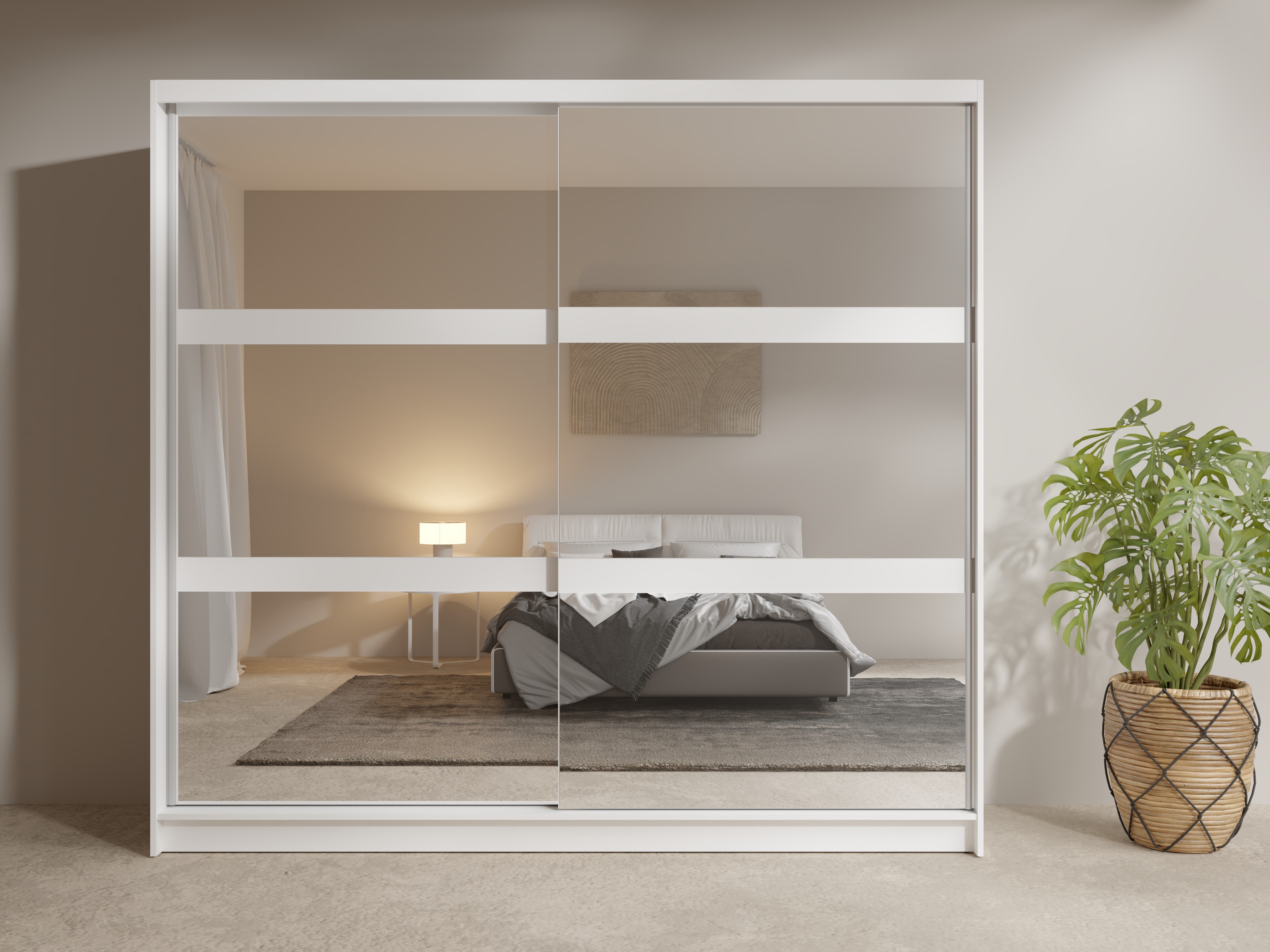 Szafa przesuwna SIRIUS 230 cm- Biały