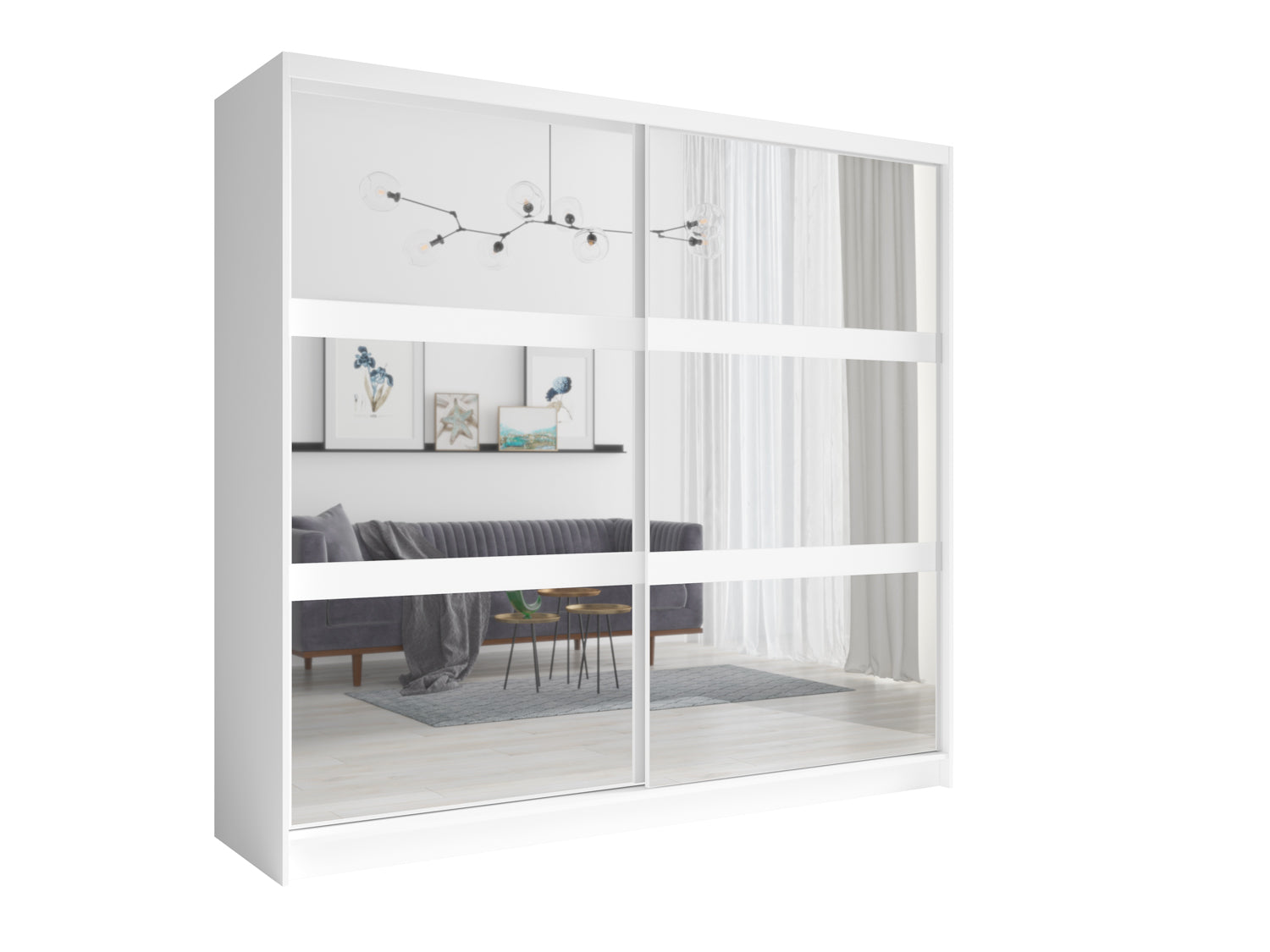 Szafa przesuwna SIRIUS 230 cm- Biały