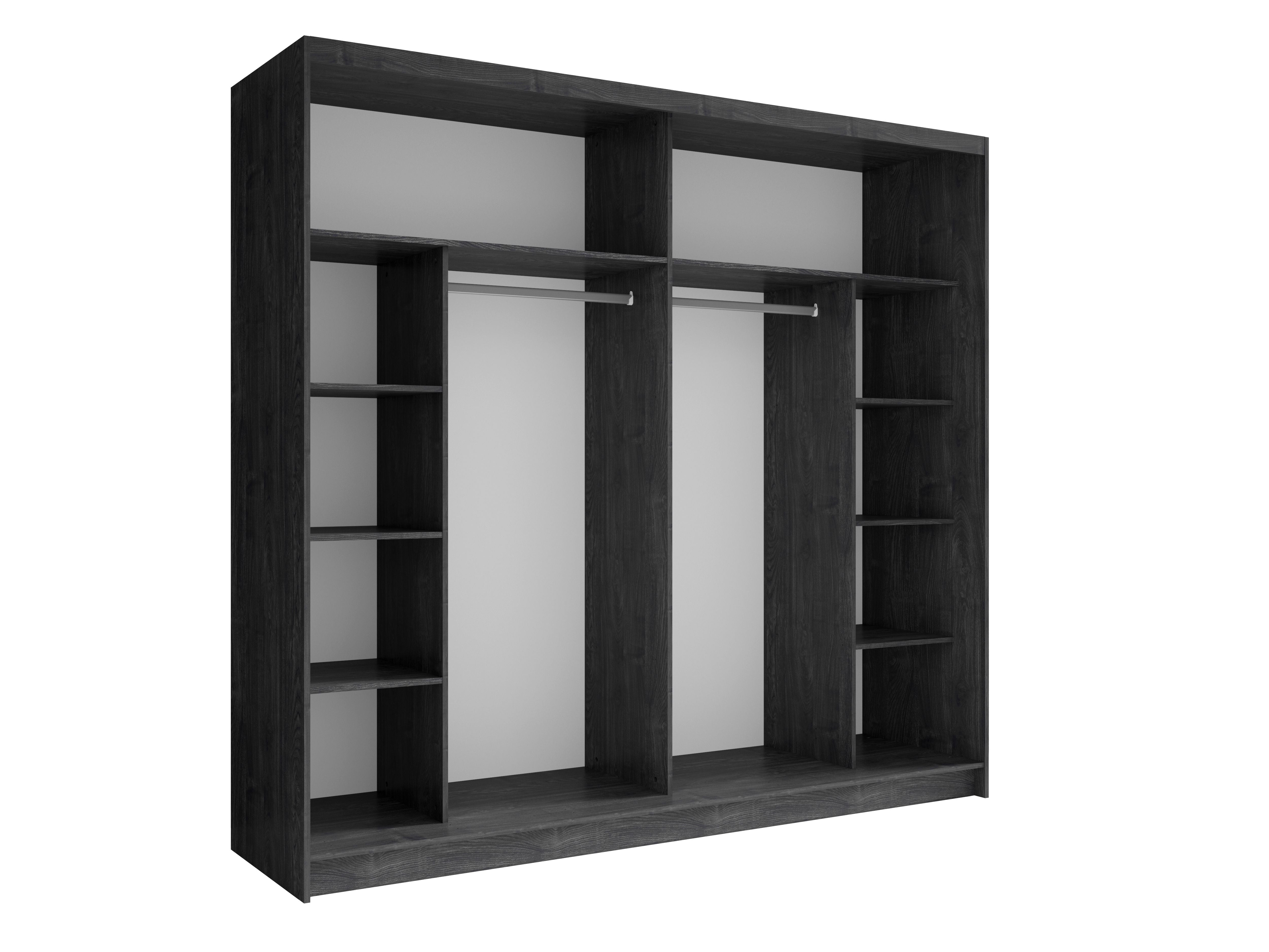 Szafa przesuwna SIRIUS 230 cm - Jesion Portland Czarny