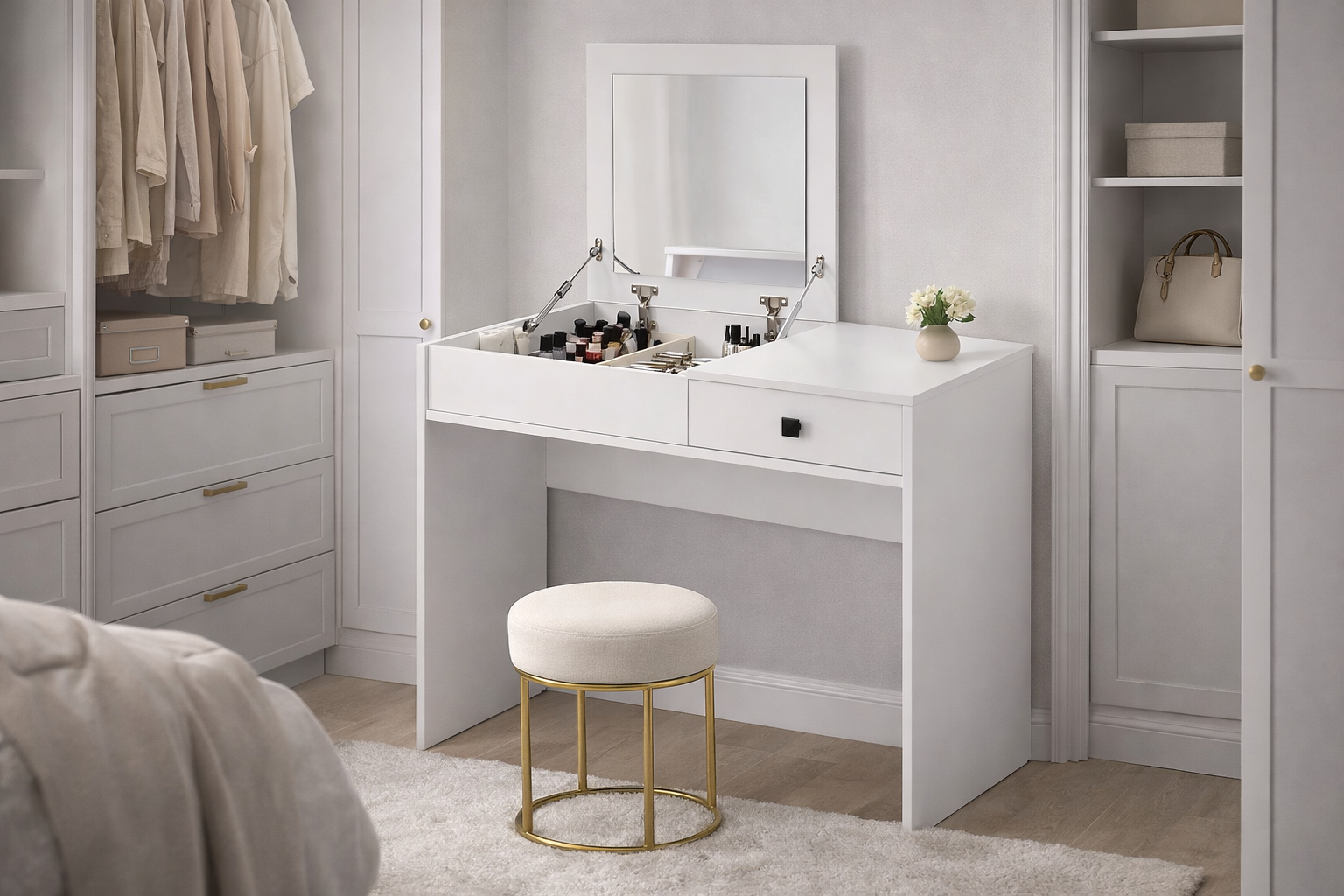 Toaletka PRINCI - kolor biały