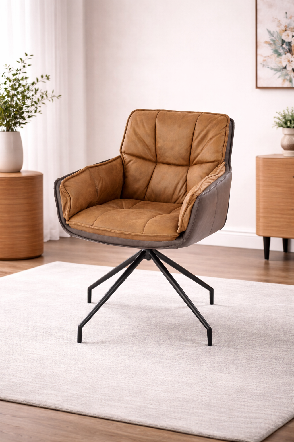 Krzesło RONALD – stylowe obrotowe krzesło, fotel do biura jadalni i salonu