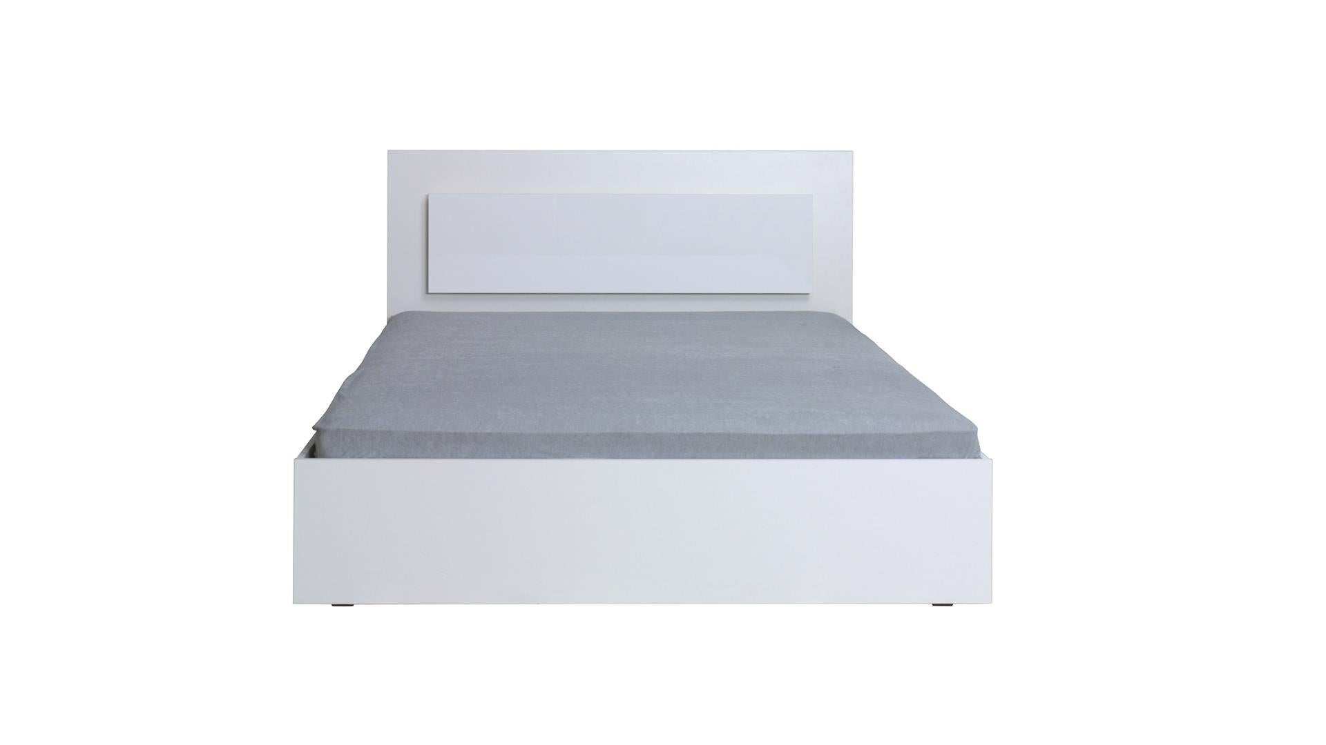 Łóżko 160x200 AURORA z oświetleniem LED - Biały aplejski