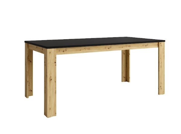 Stół LUMINA 180x90 - Czarny Onyx / Dąb Artisan