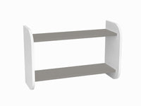 Półka podwójna wisząca 90 cm biało-szara na książki i dekoracje