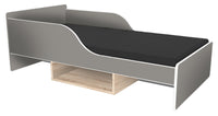 Łóżko dziecięce Smile 140x70 Szaro Sonoma z półką, solidne