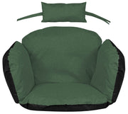 Poduszka ogrodowa zielona 112x113 cm na krzesło bocianie gniazdo wodoodporna