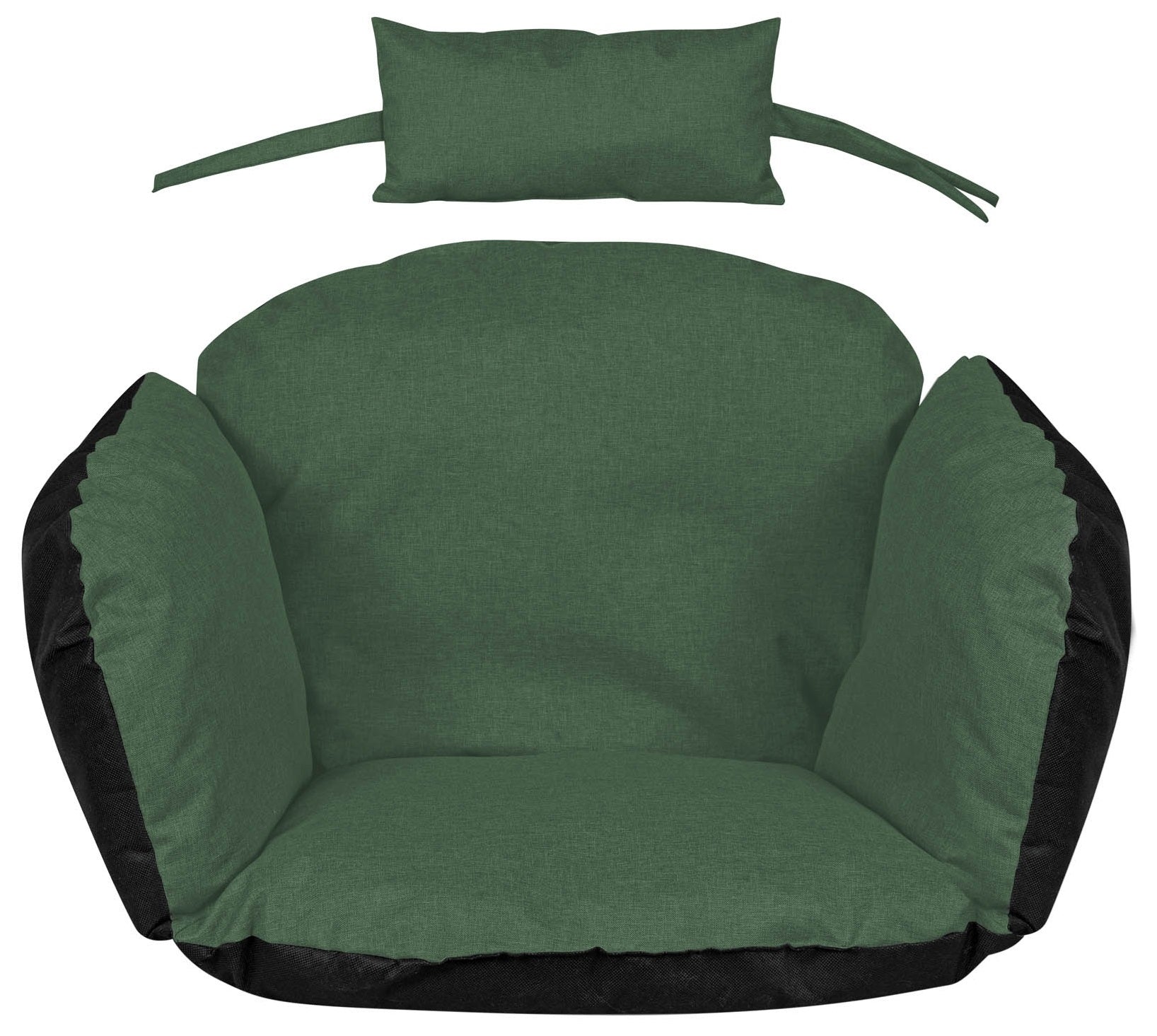 Poduszka ogrodowa zielona 112x113 cm na krzesło bocianie gniazdo wodoodporna