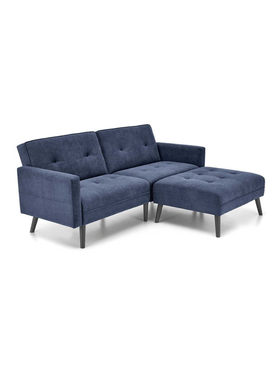 CORNELIUS sofa rozkładana z funkcją narożnika niebieska (1p=1szt)