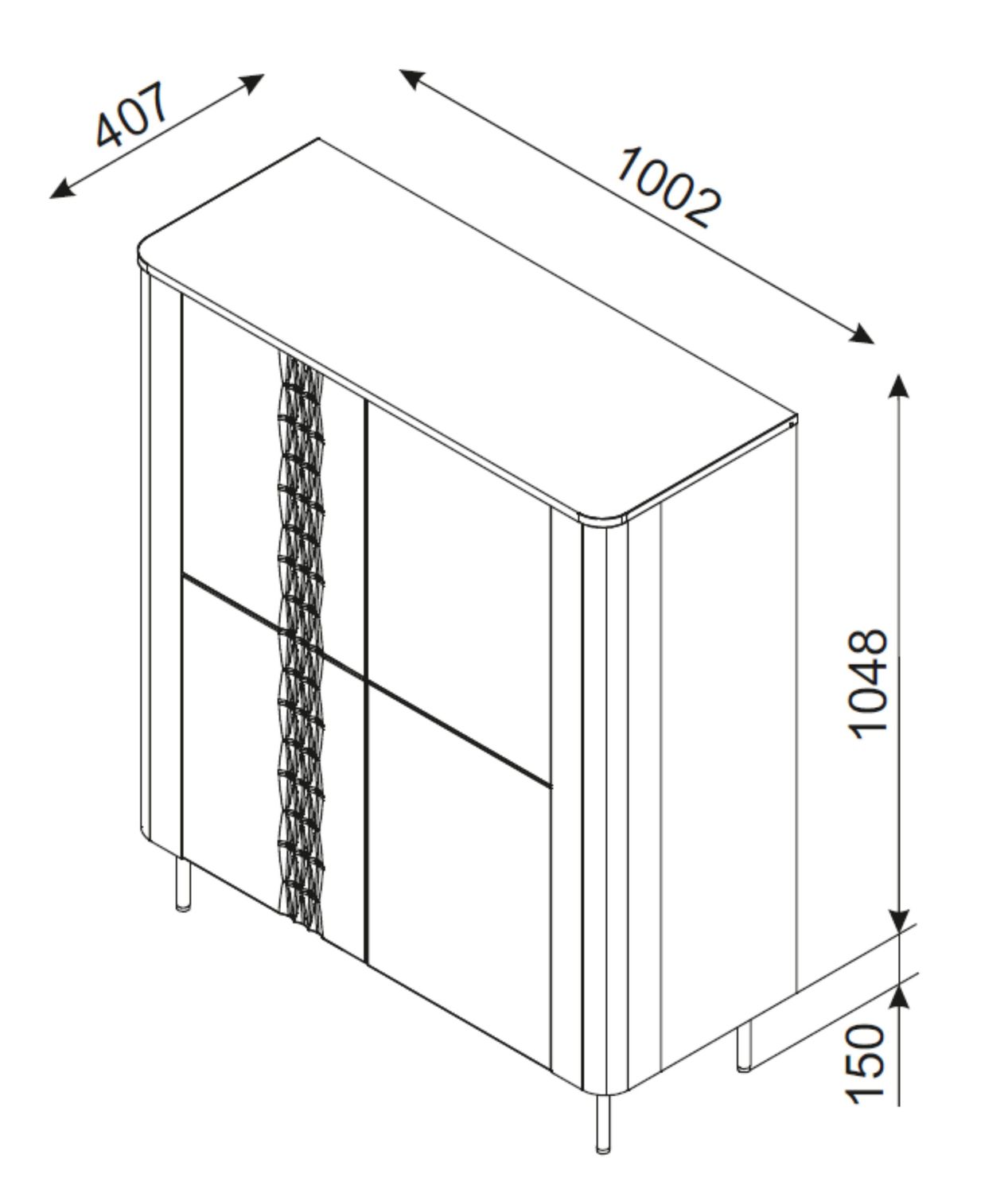 Komoda MEGREZ 100 cm - Kolor Kaszmirowy