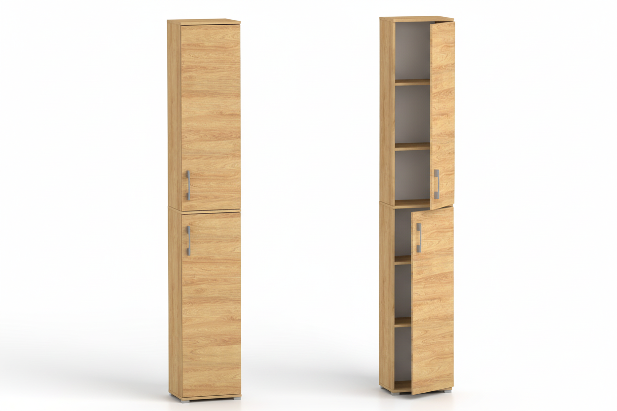 Szafa Pola dwudrzwiowa 215x40 cm Hikora naturalna