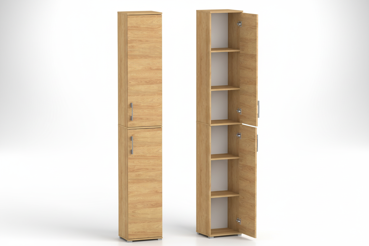 Szafa Pola dwudrzwiowa 30 cm 215 cm Hikora naturalna