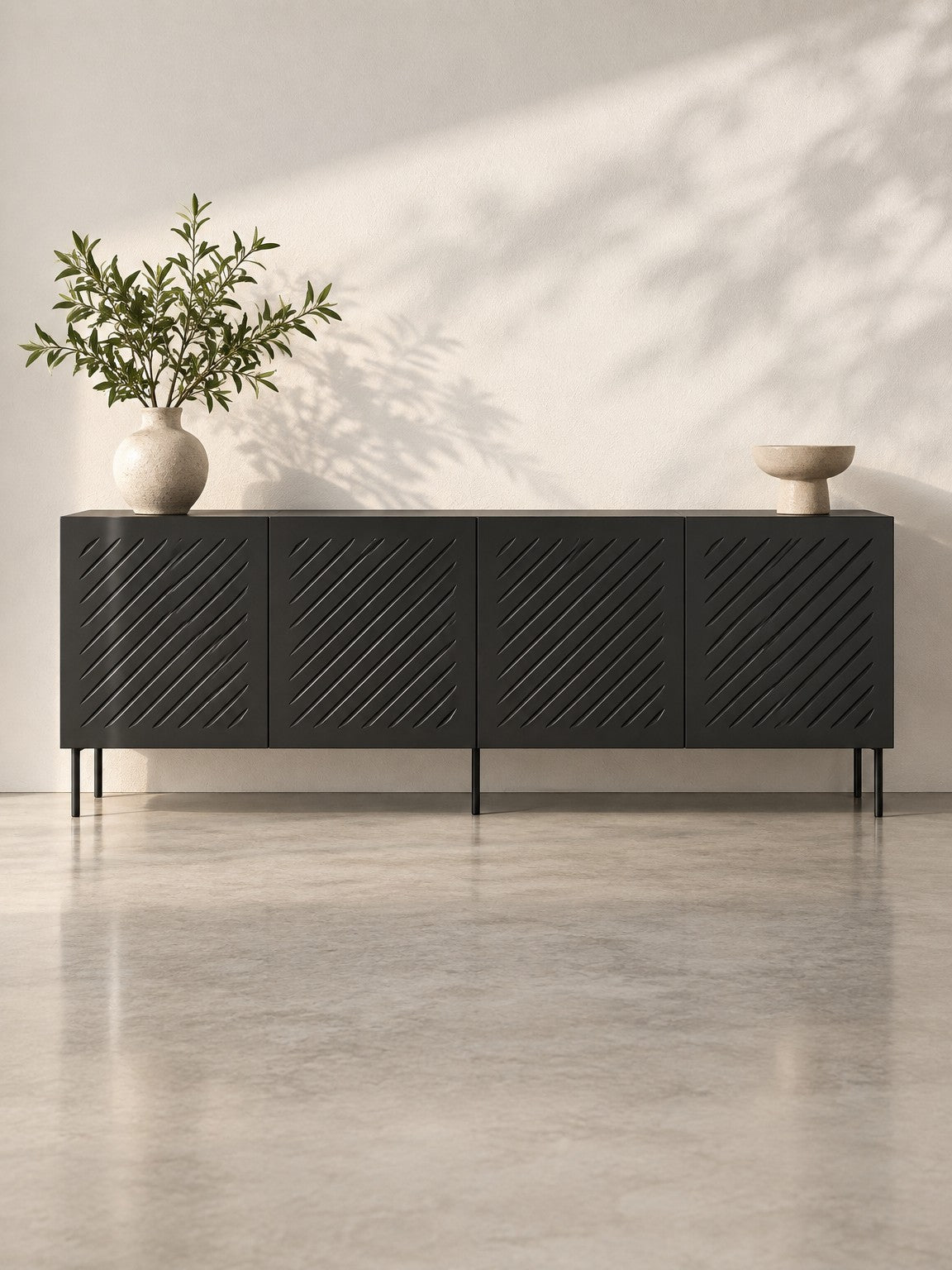 Komoda GELA 200 cm - czarny