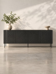 Komoda GELA 200 cm - czarny