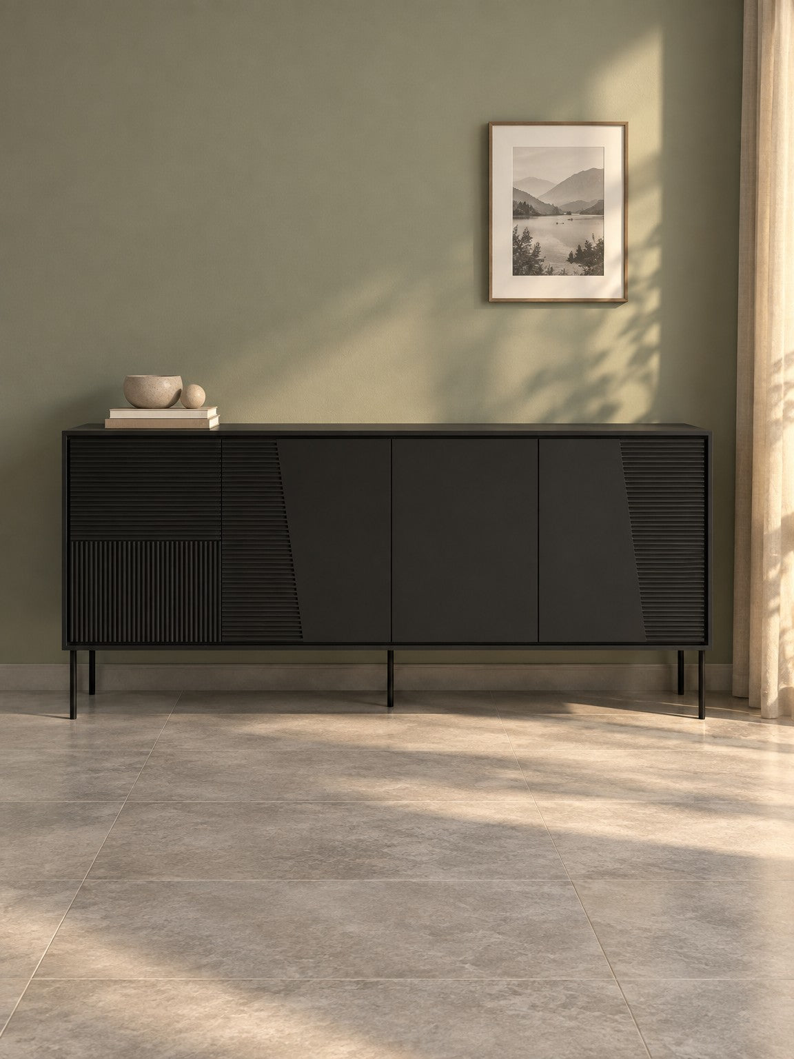 Komoda JOTIS 200 cm - czarny