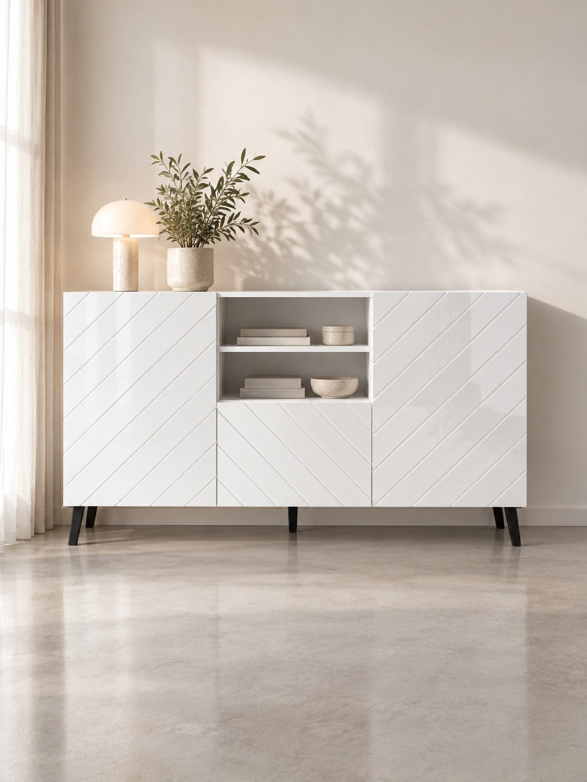 Komoda PIRA 150 cm - biały