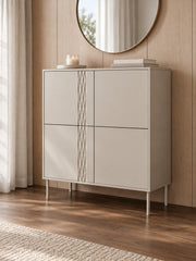 Komoda UTRA 100 cm 4-drzwiowa - beżowy