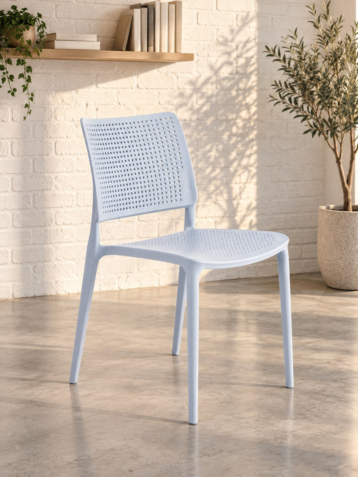 Krzesło BEGO - niebieski / tworzywo