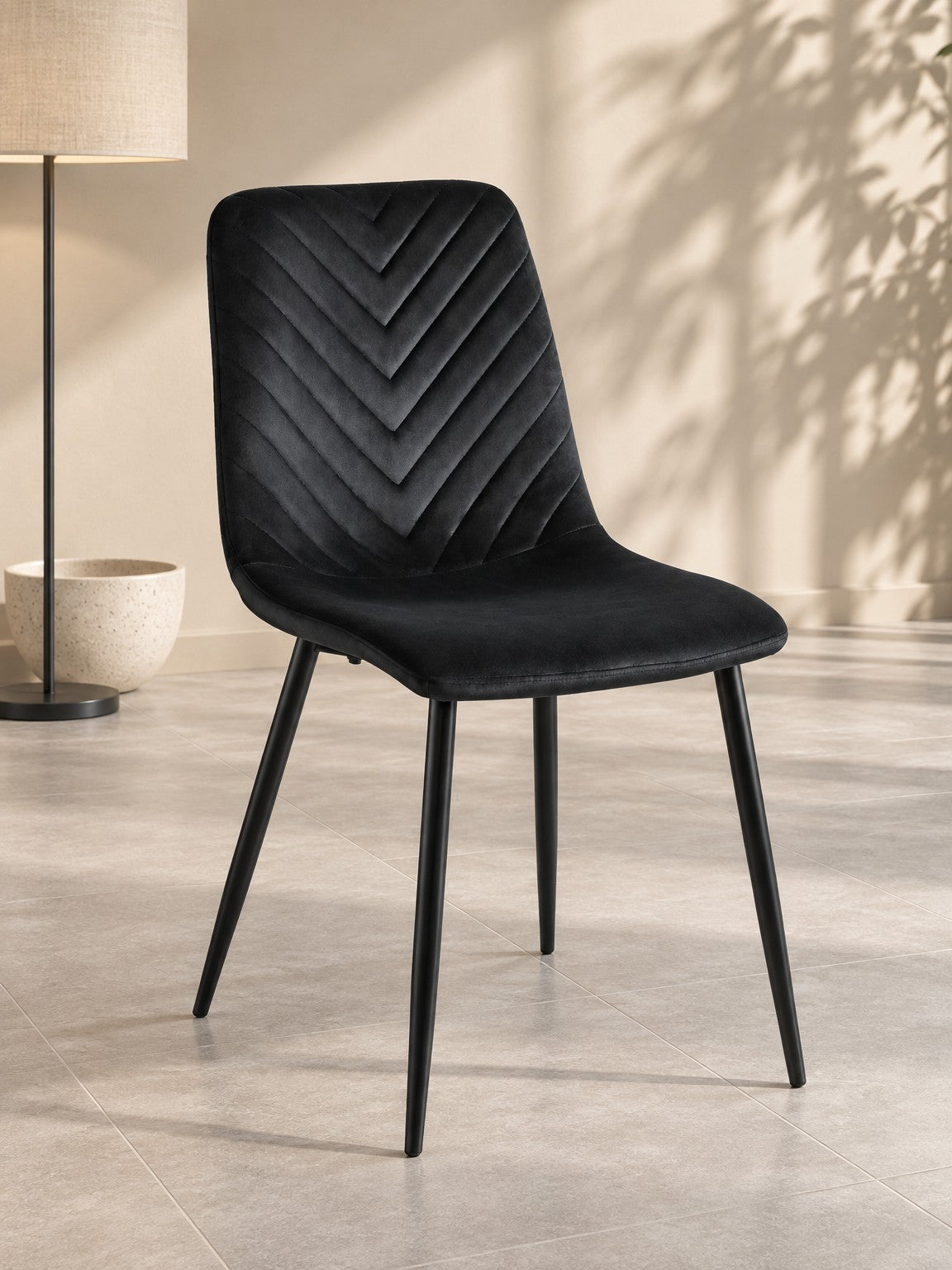 Krzesło CHONE - czarny / velvet