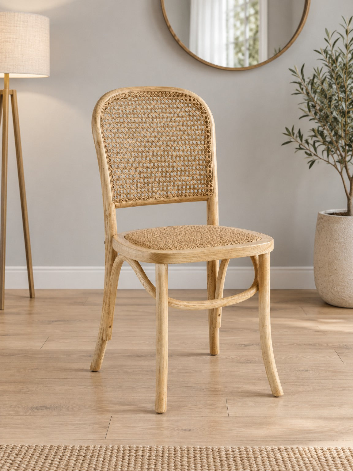 Krzesło KALISA - brązowy / rattan