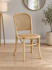 Krzesło KALISA - brązowy / rattan