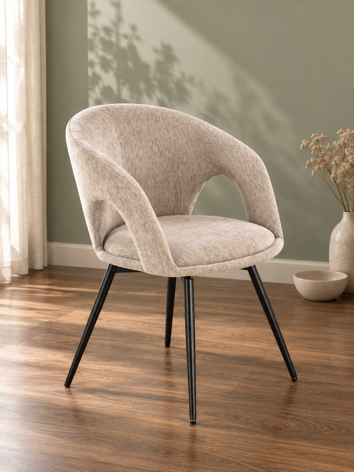Krzesło KIDERA - beżowy / tkanina