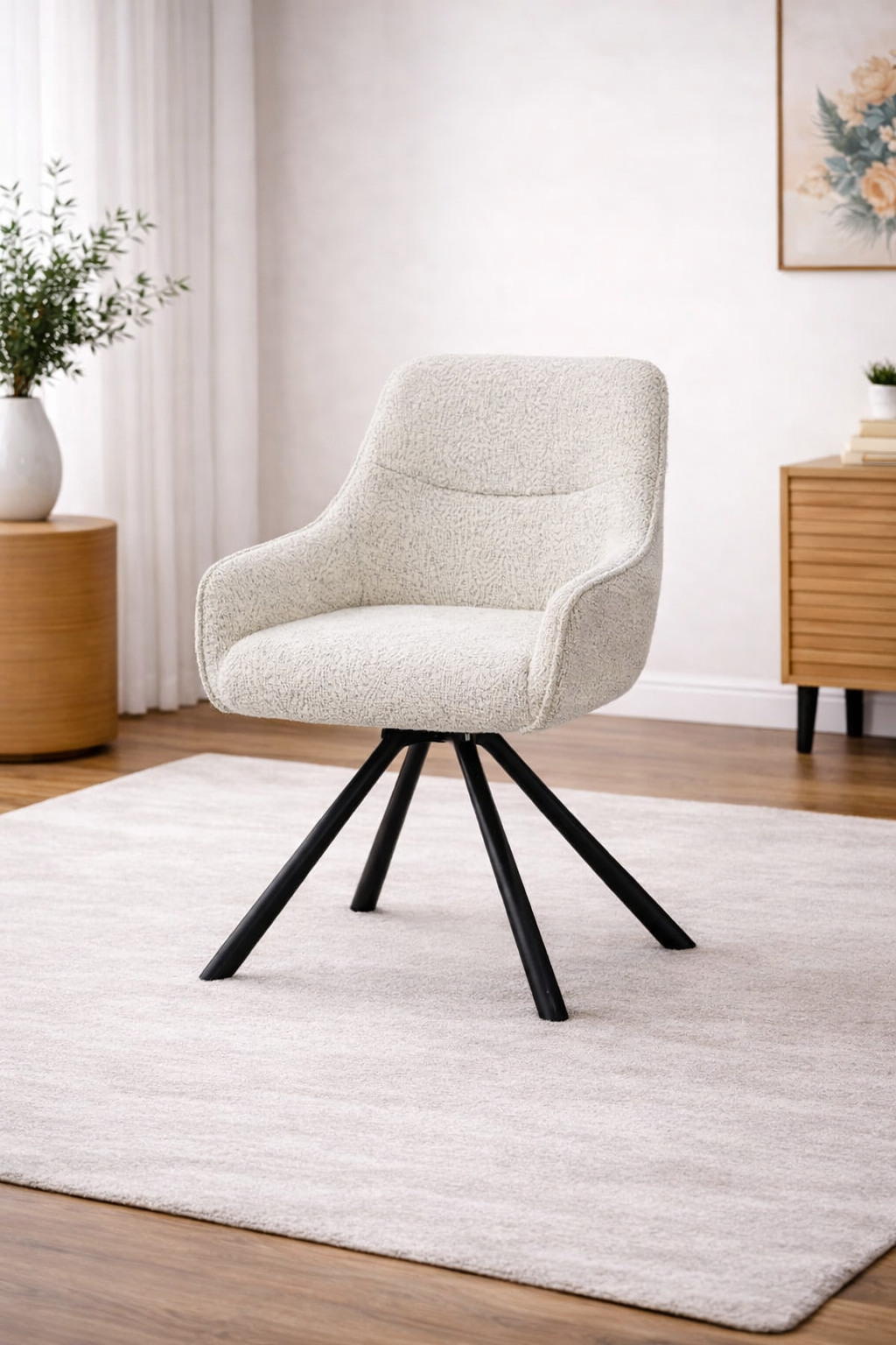 Krzesło Moliani SOMERA - stylowe obrotowe krzesło, fotel do biura jadalni i salonu