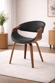 Krzesło DORIAN – eleganckie krzesło drewniane z tapicerowanym siedziskiem