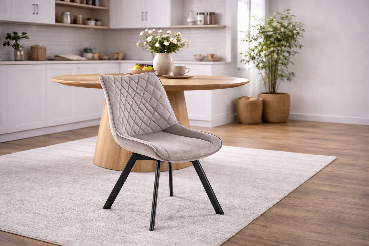 Krzesło Draco - beżowy welur