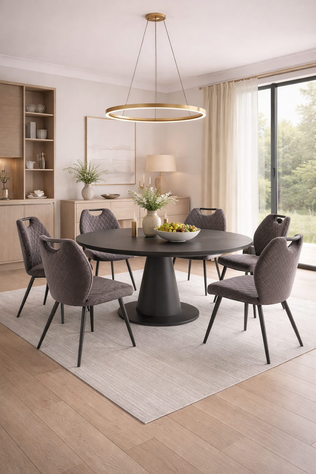 Krzesło MORGAN – eleganckie tapicerowane krzesło kolor popielaty