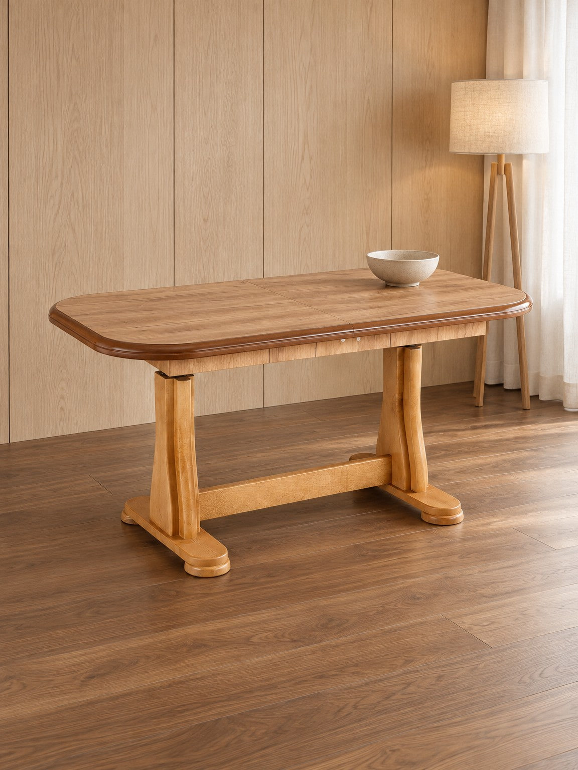 Ławostół IMIZA 125-164 cm - dąb craft / lite drewno