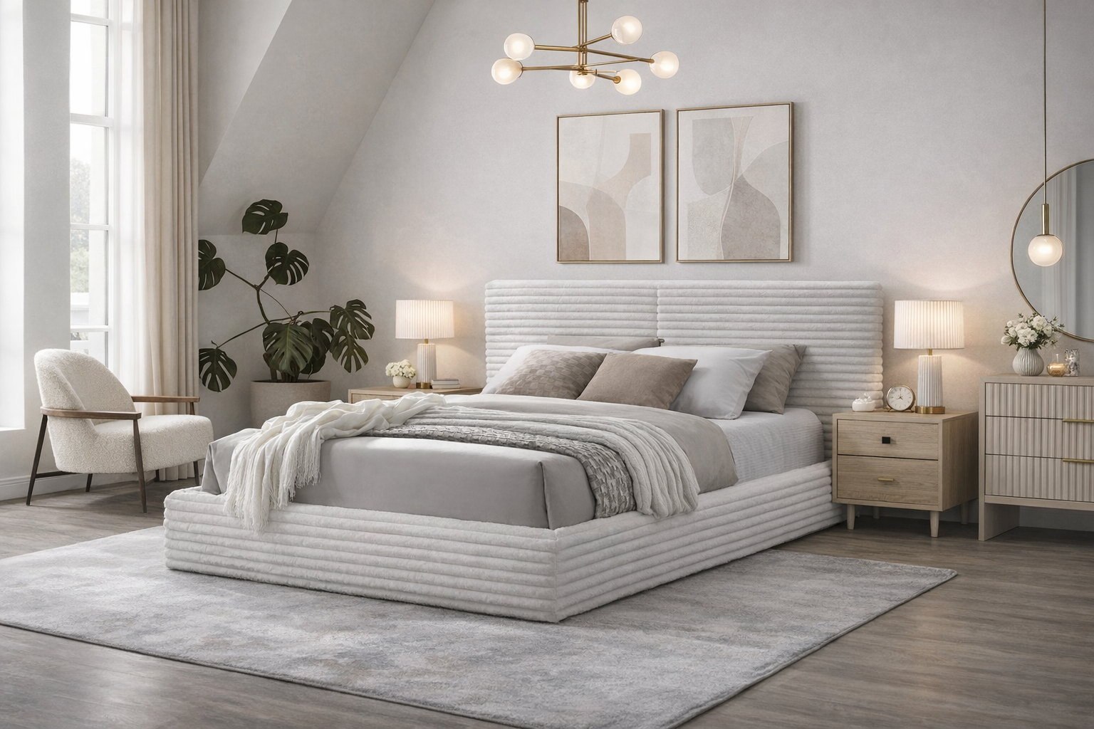 Łóżko Softek 160cm - kolor jasny beżowy