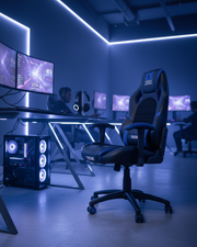 Fotel EX Dark Blue Ergonomiczny Do Gier I Pracy Komfort