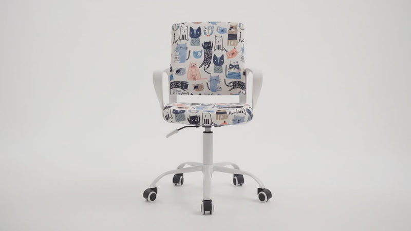 obrotowy fotel dla dzieci lena z kotami