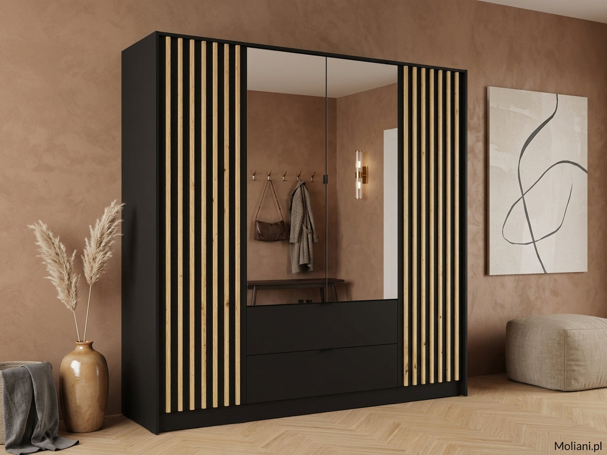 Szafa czterodrzwiowa ASTRA - Czarny Onyx
