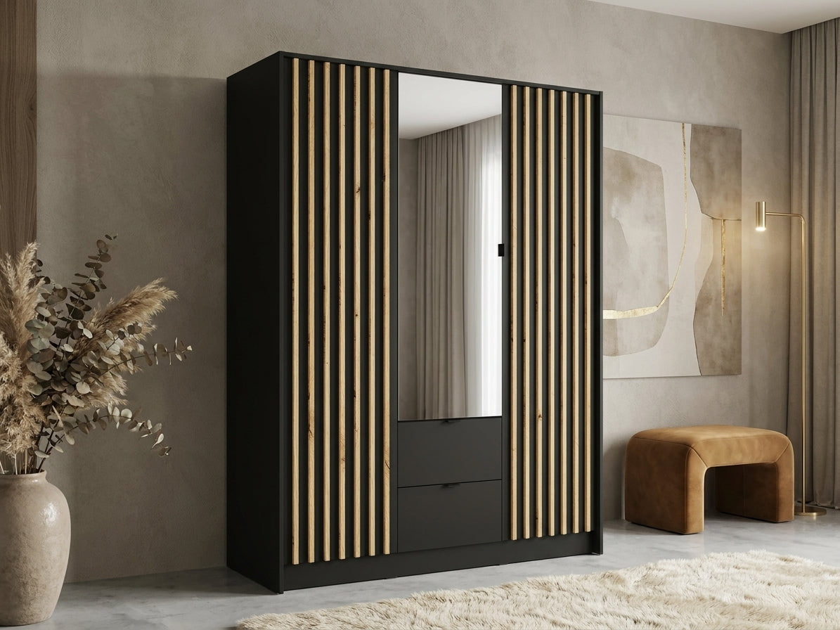 Szafa trzydrzwiowa ASTRA - Czarny Onyx