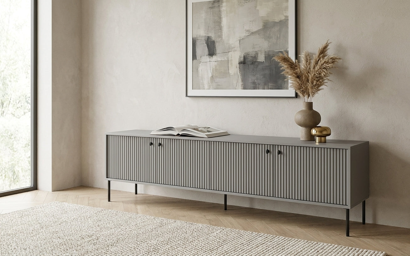 Szafka RTV NEXUS 207 cm - kolor szary